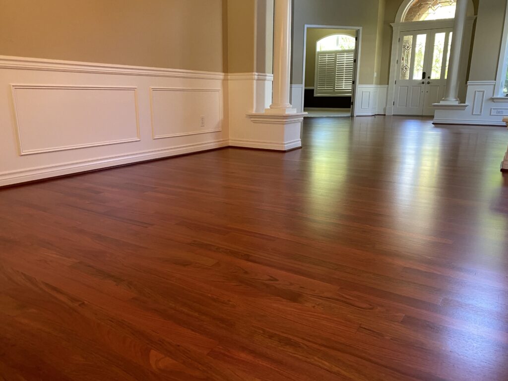Brazilian cherry hardwood floor LUKS Construction Seattle, Bellevue, Redmond, Mercer Island, Sammamish, Issaquah