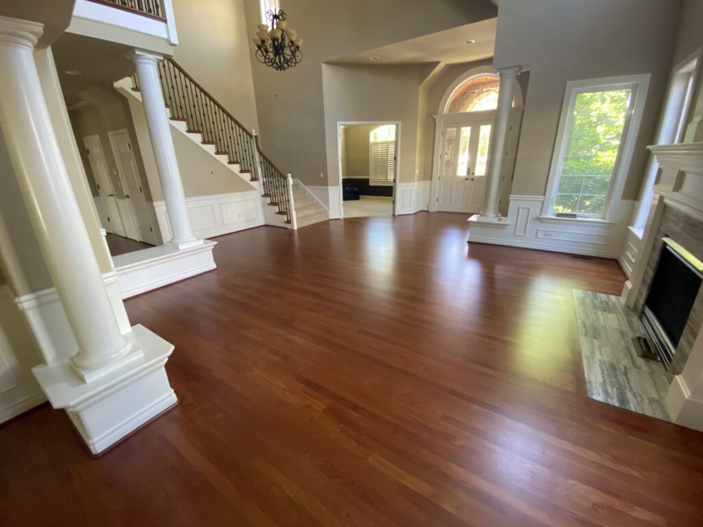 Brazilian cherry hardwood floor LUKS Construction Seattle, Bellevue, Redmond, Mercer Island, Sammamish, Issaquah