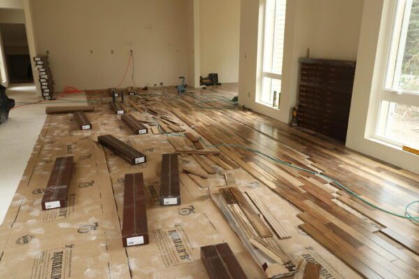 Hardwood floor installation in Great Seattle area LUKS CONSTRUCTION