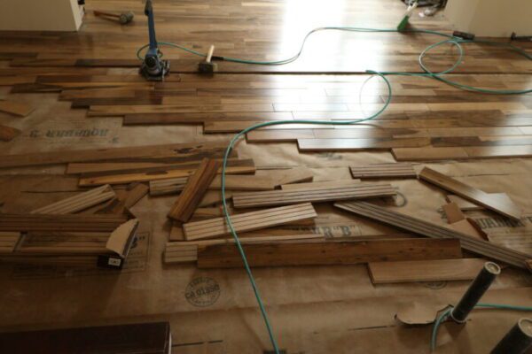 Hardwood floor installation in Great Seattle area LUKS CONSTRUCTION