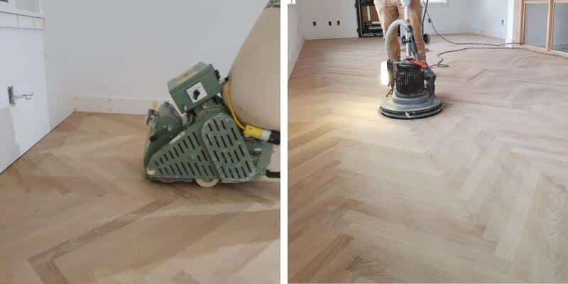 Hardwood floors refinishing and buffing Luks Construction