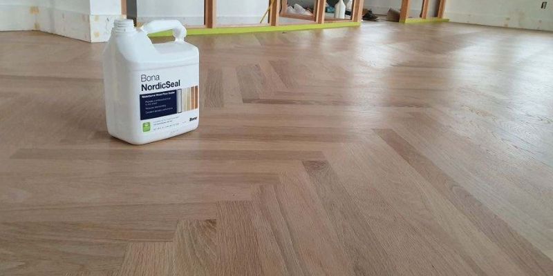 water based finish Bona applied by LUKS Construction