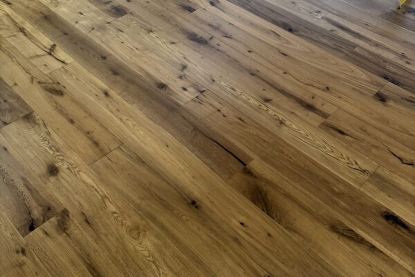 Wooden floor with natural finish