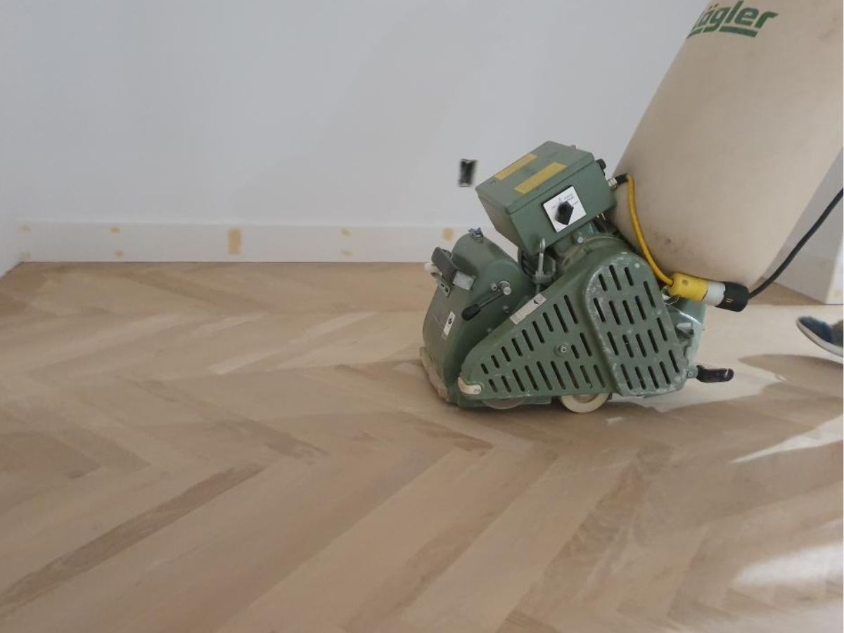 Hardwood floor sanding in Seattle WA with dust-controlled equipment